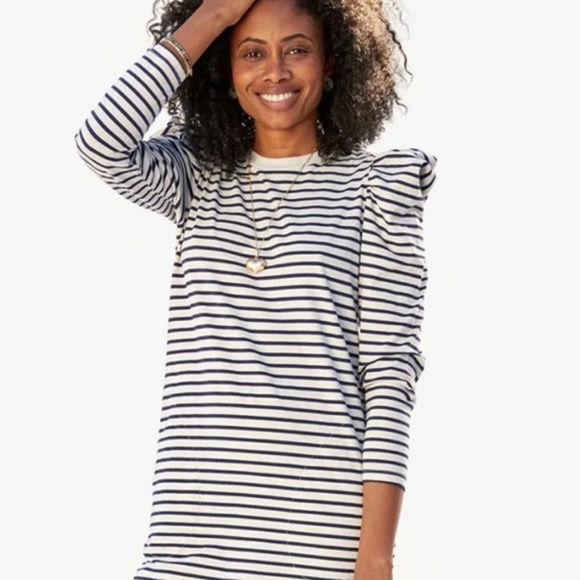 Clare V Striped Le Puff Dress Size M - Picture 4 of 11